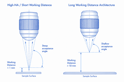 Custom Infinite Conjugate Microscope Objectives, Infinity-corrected objective lens, Custom microscope objectives, Custom microscope objectives design